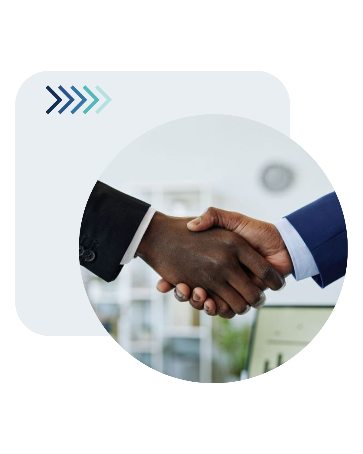 Business partners joining hands
